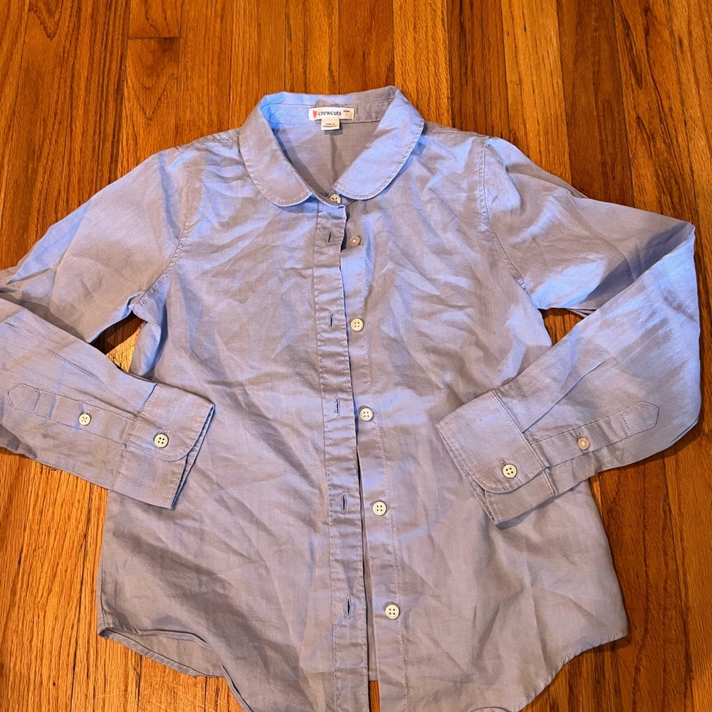 Crewcuts Blue Button Down Shirt Classic Style